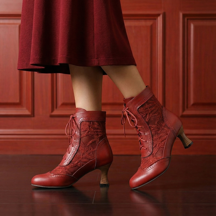 Duvall Lace Heeled Boots