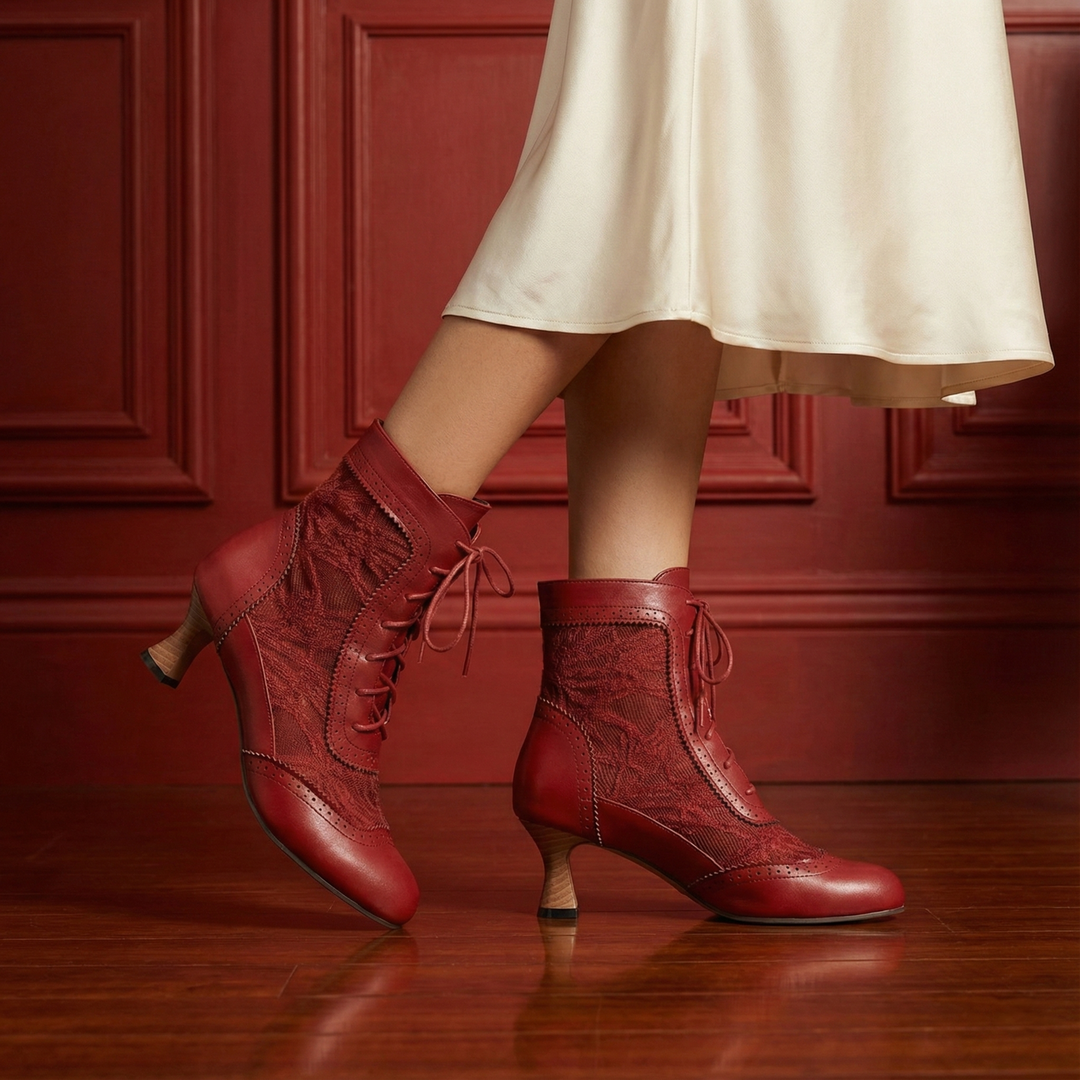 Duvall Lace Heeled Boots