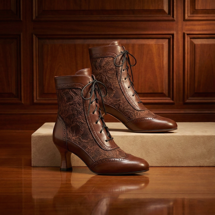 Duvall Lace Heeled Boots