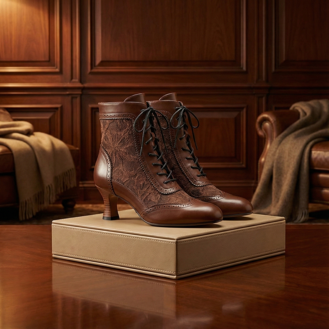 Duvall Lace Heeled Boots