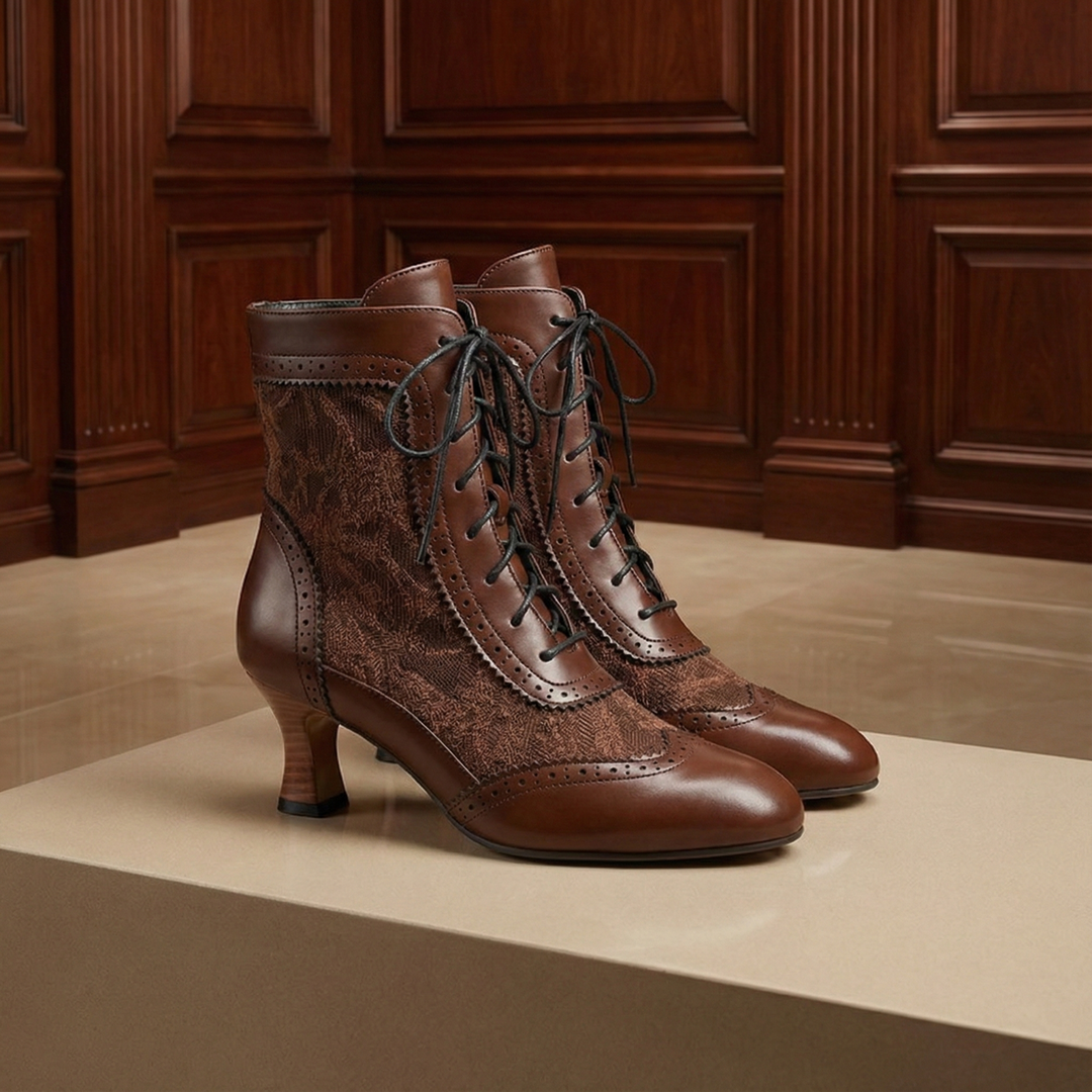 Duvall Lace Heeled Boots