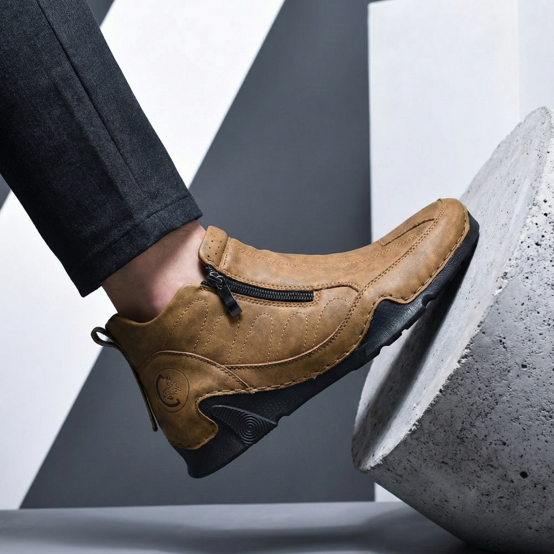 Stratos Leather Zip Boot