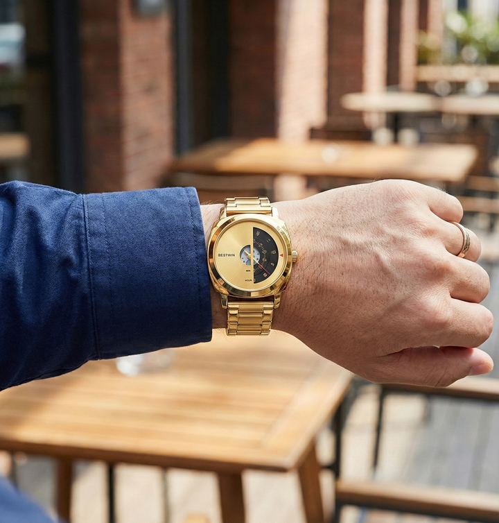 Helios Arc Gold Watch