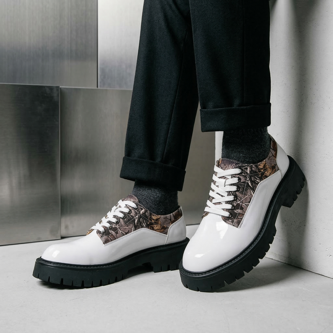 Layton Leather Camo Derbies
