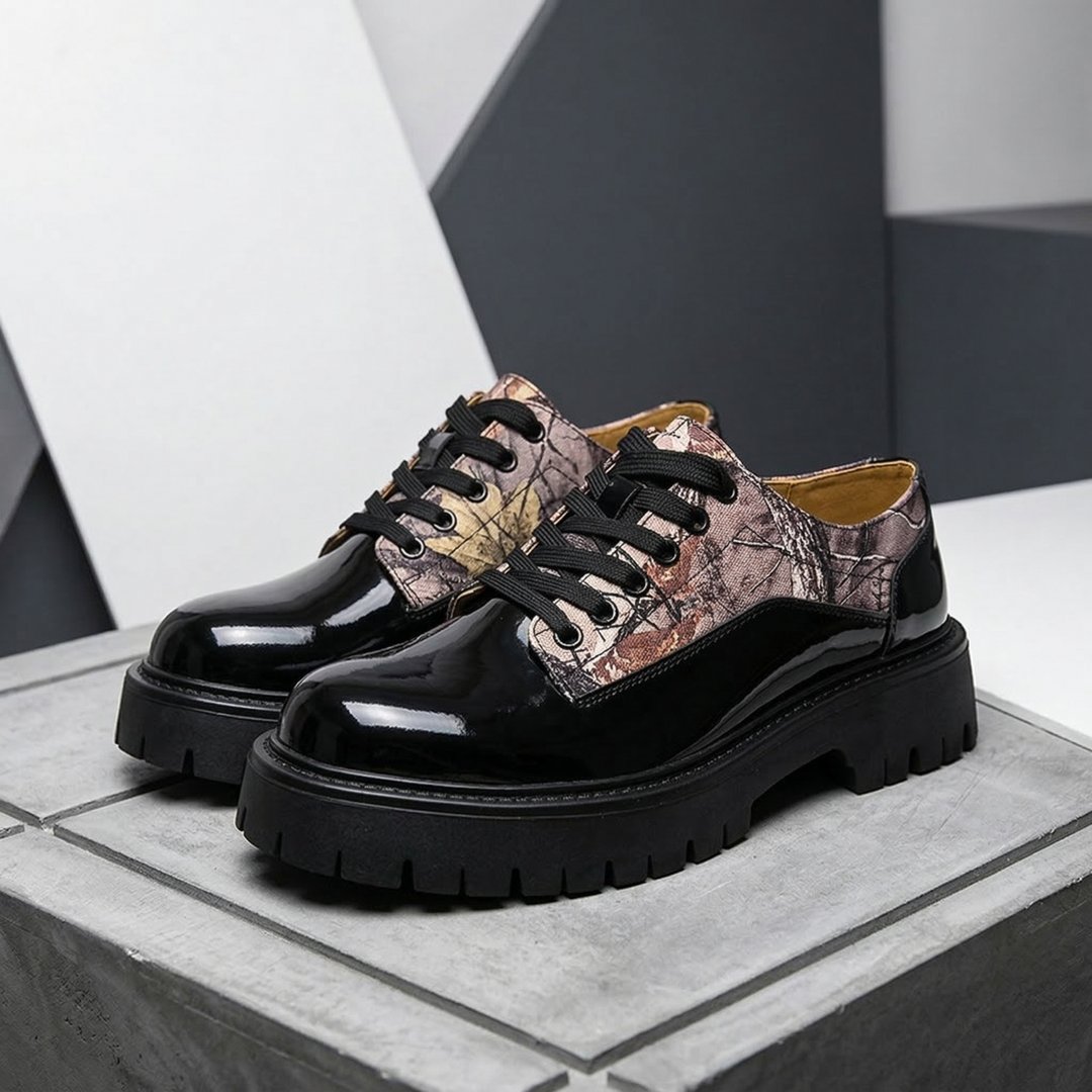 Layton Leather Camo Derbies