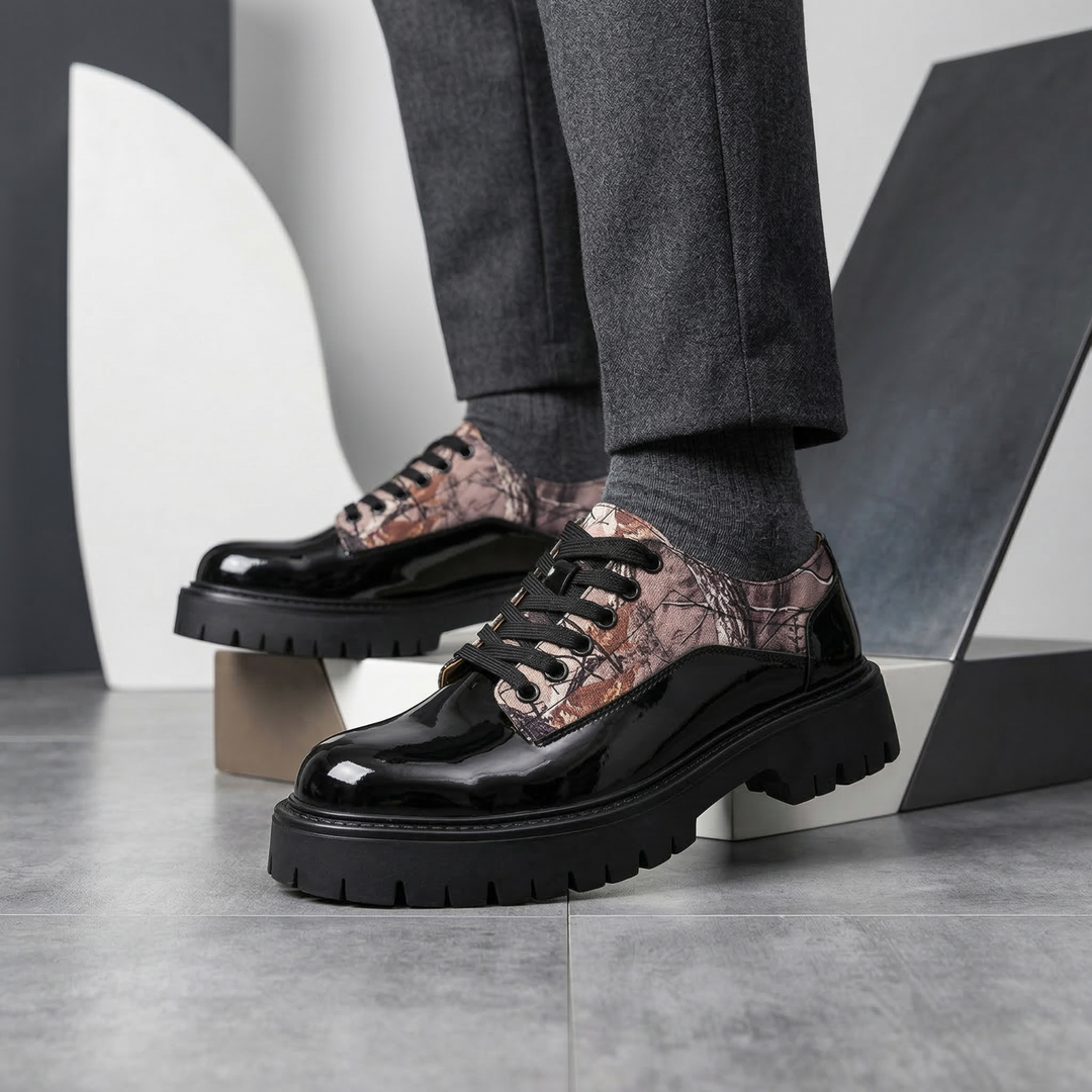 Layton Leather Camo Derbies