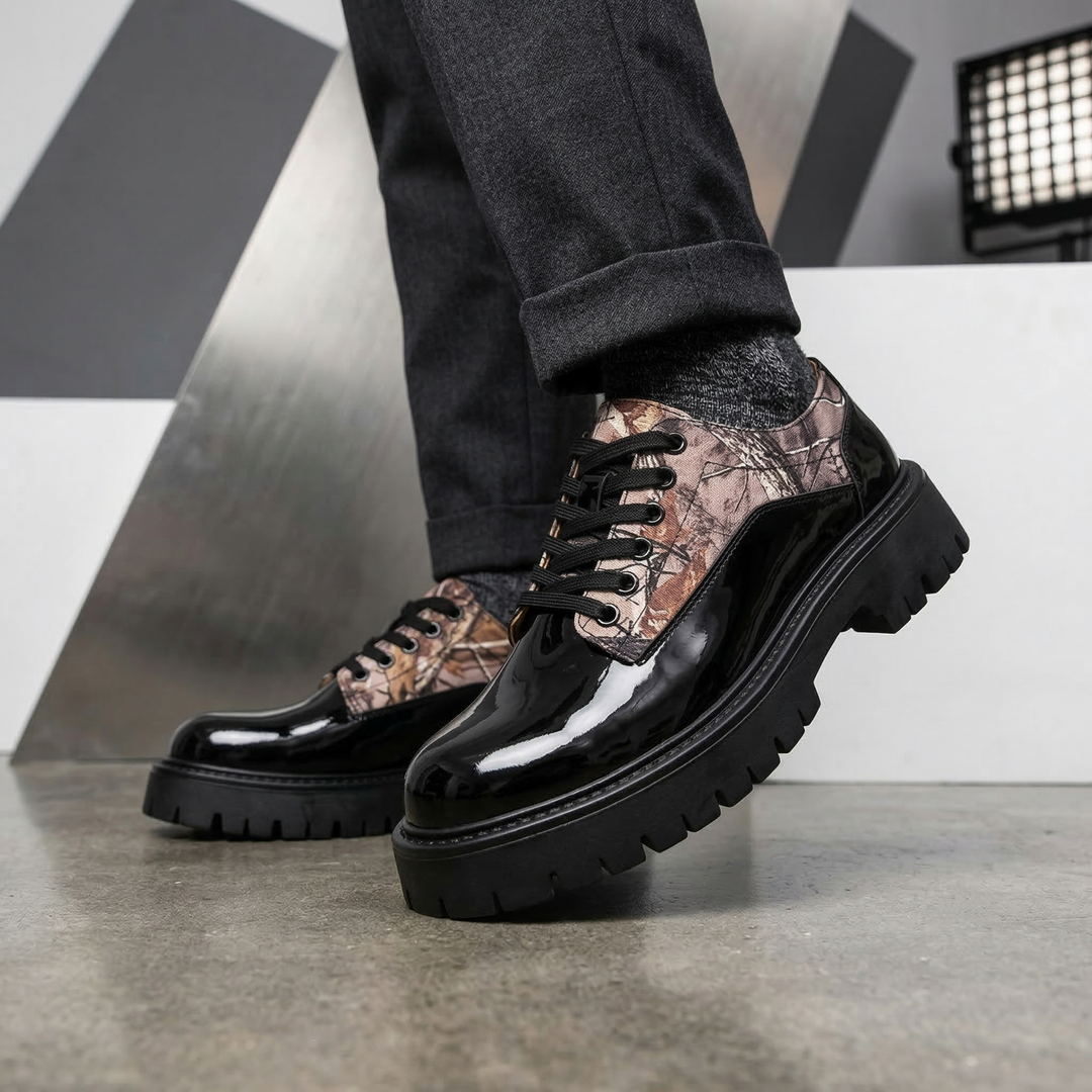 Layton Leather Camo Derbies