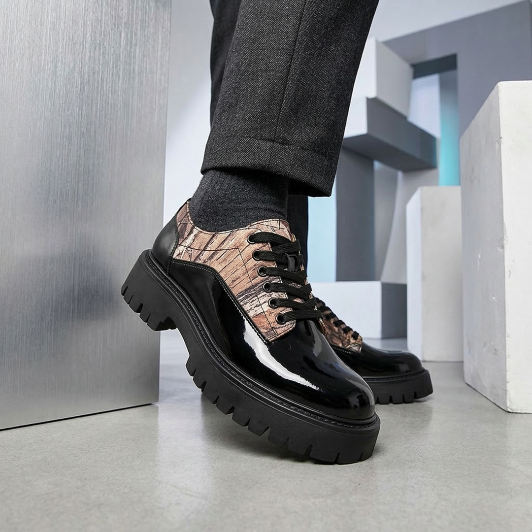 Layton Leather Camo Derbies