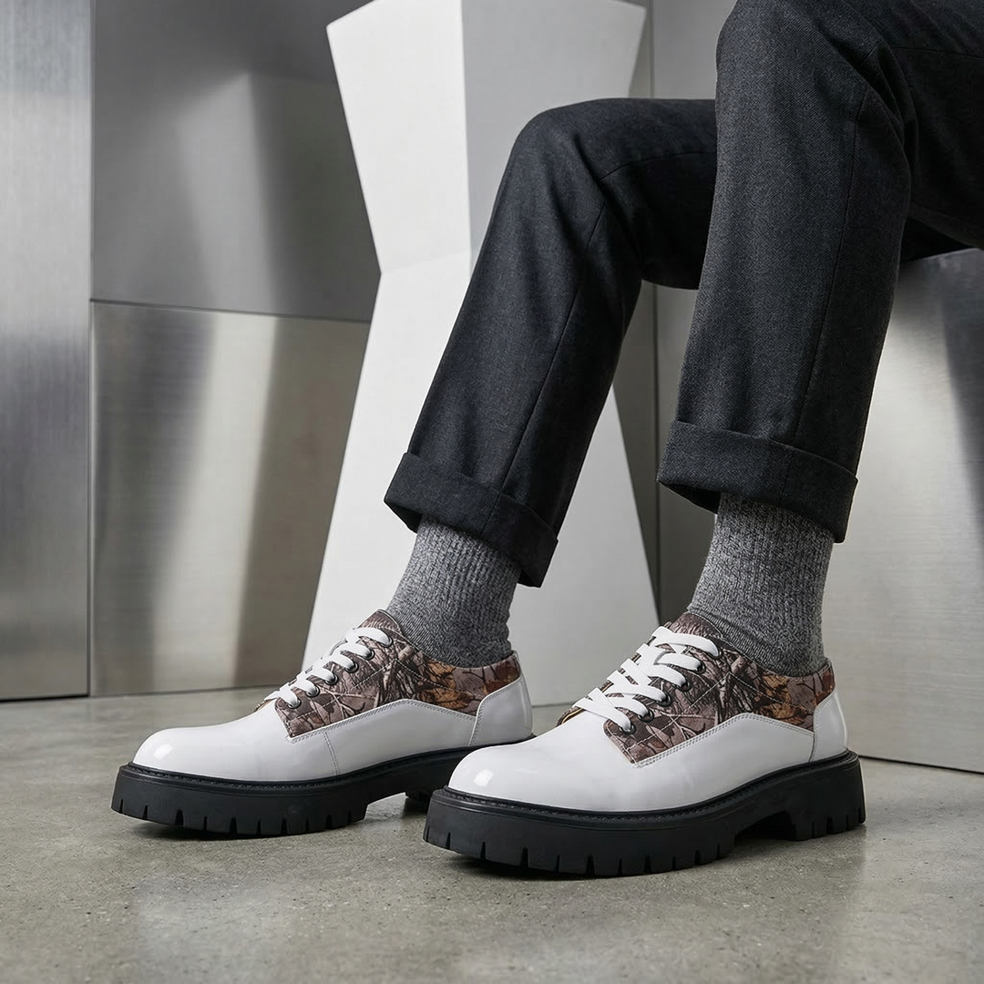Layton Leather Camo Derbies